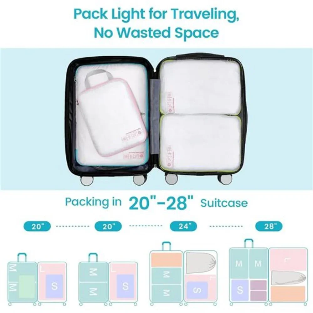 Compression Packing Cubes for Travel, Travel Bags Luggage Organizers Travel